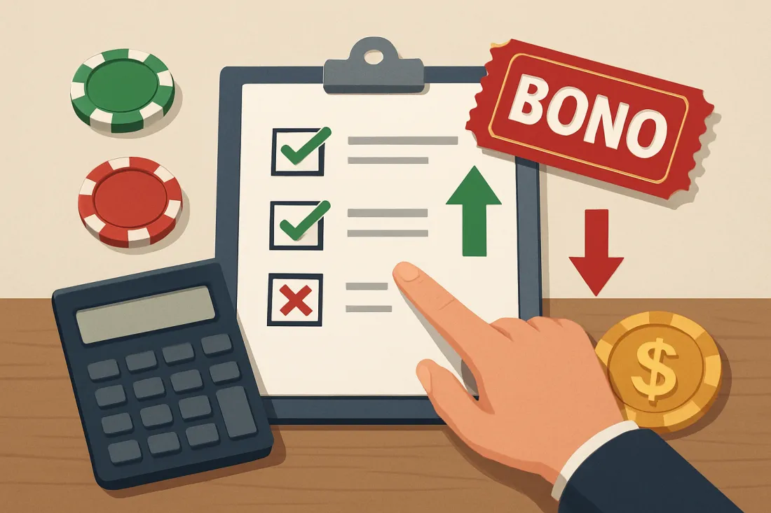 Mejor bono de casino según wagering Perú: lista práctica de comprobación antes de actuar