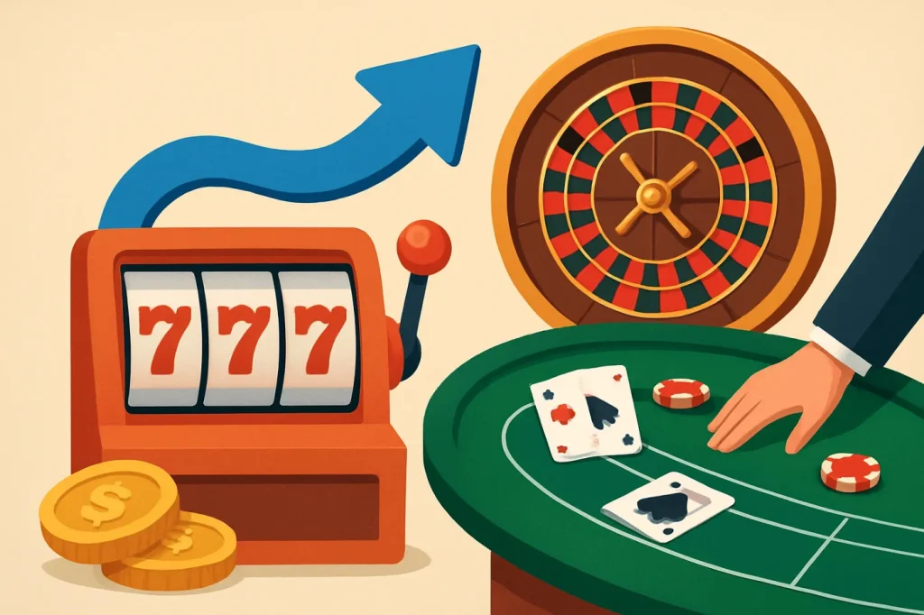 Cómo afecta el rollover a tragamonedas y juegos de mesa en casinos