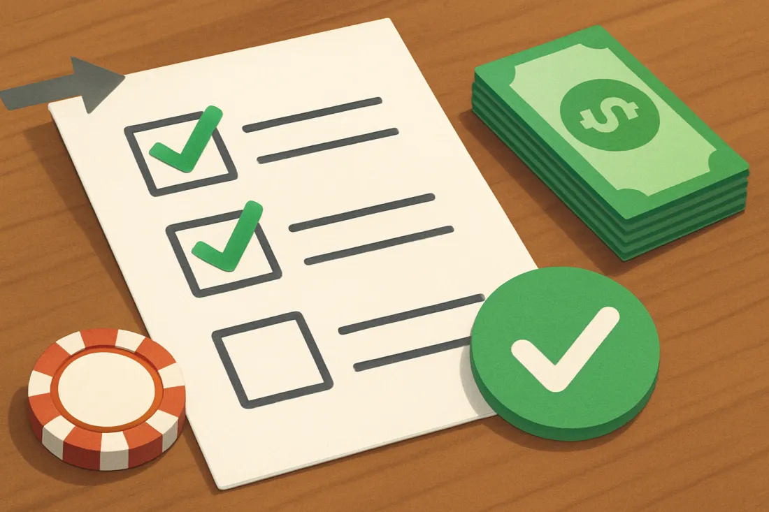Bonos de casino sin wagering o con bajo rollover: lista práctica de comprobación antes de actuar