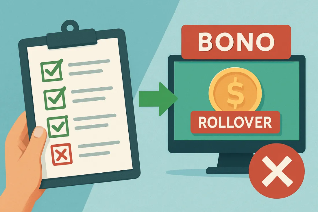 Cuándo conviene rechazar un bono con rollover: lista práctica de comprobación antes de actuar