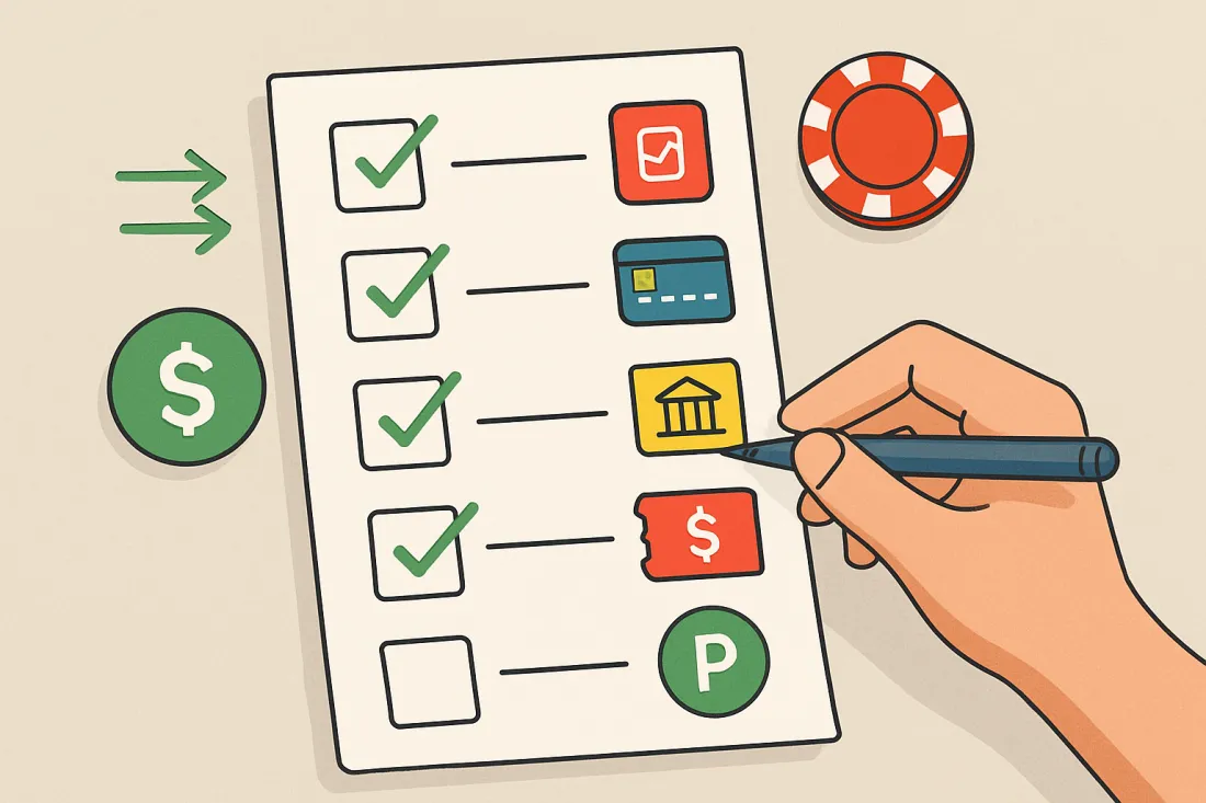 Mejores métodos de pago para casinos online en perú: lista práctica de comprobación antes de actuar