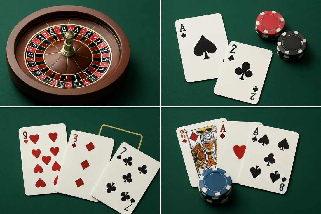 Guía básica de juegos de mesa en casinos online perú: comparación visual de opciones