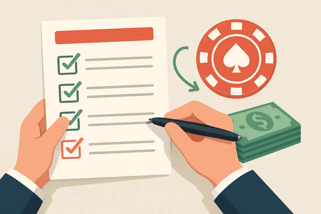Cómo leer términos y condiciones de bonos de casino: lista práctica de comprobación antes de actuar
