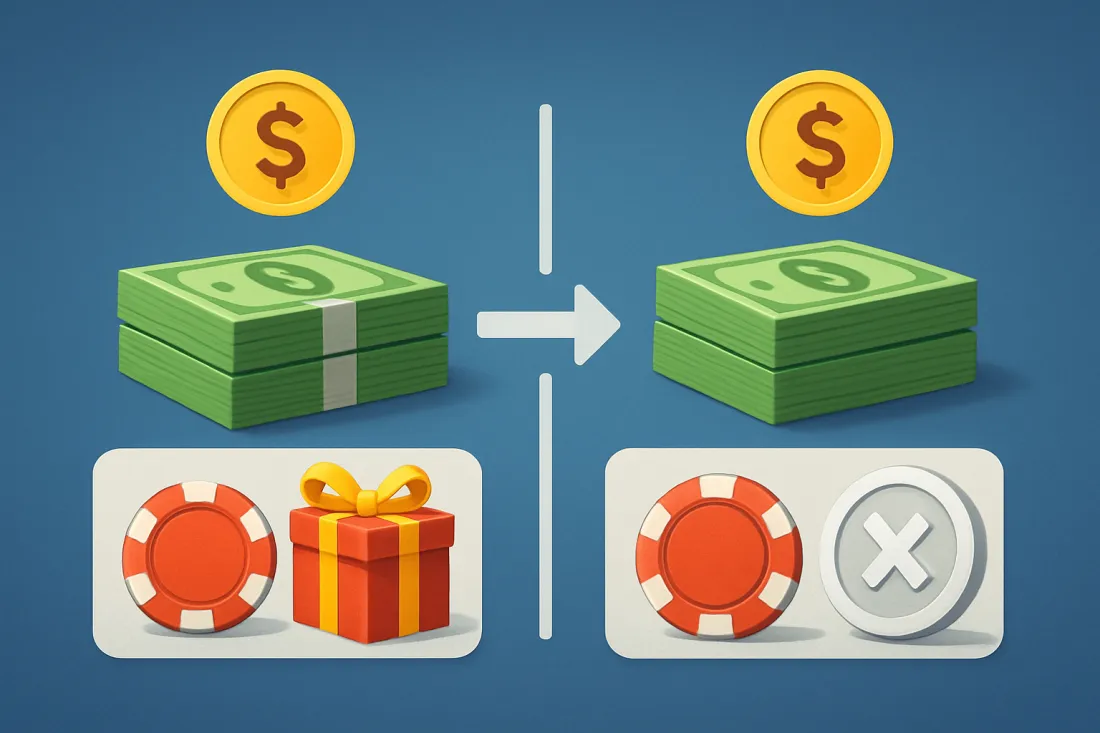 Qué es el rollover en un bono de depósito: comparación visual de opciones