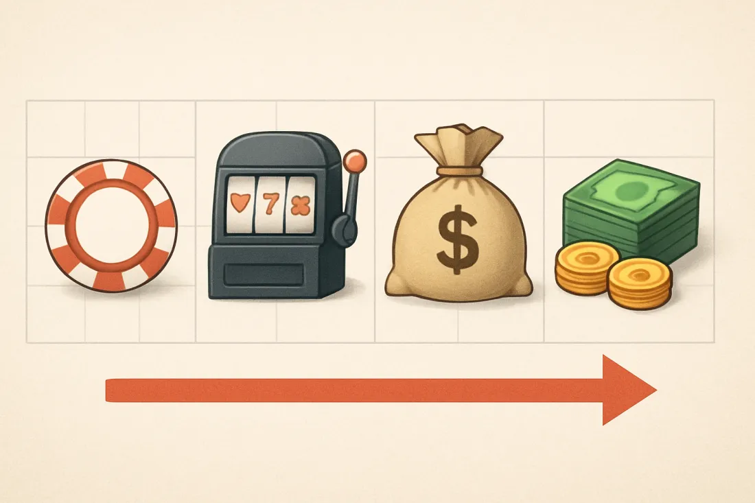 Tipos de rollover en bonos de casino: comparación visual de opciones